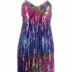 Philipp Plein tie-dye print fringed dress