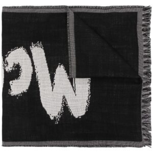 Alexander McQueen oversize McQueen graffiti scarf