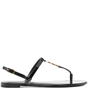Saint Laurent  Cassandra logo plaque sandals