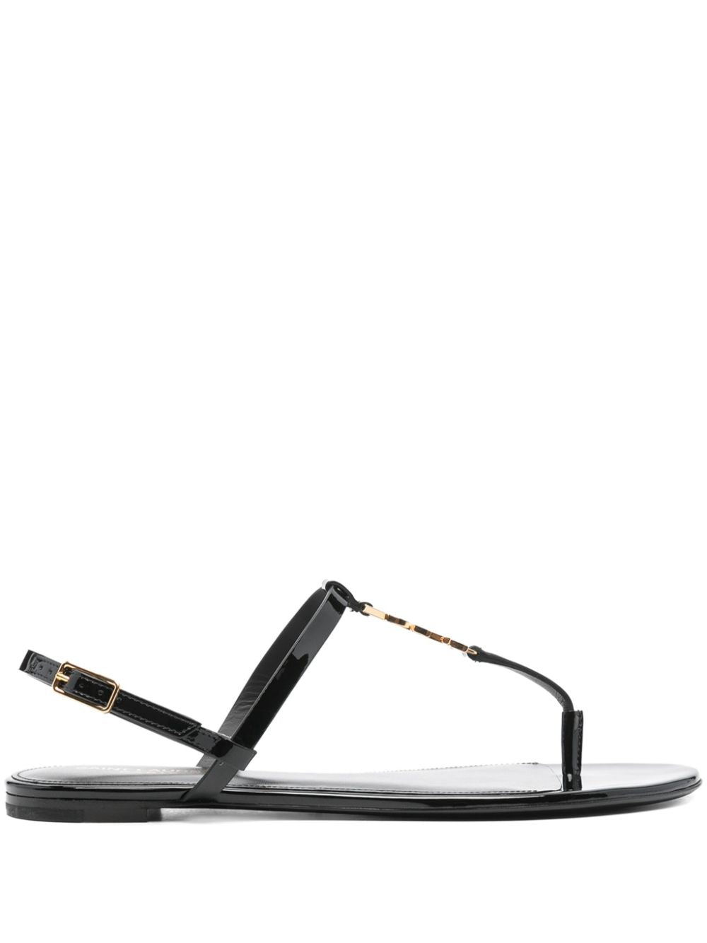 Saint Laurent Cassandra logo plaque sandals
