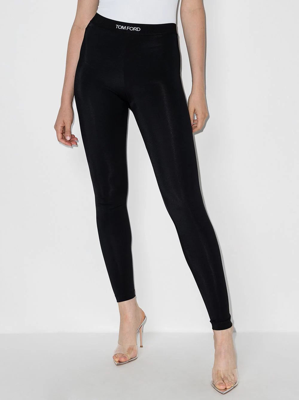 TOM FORD logo-waistband leggings - Image 2