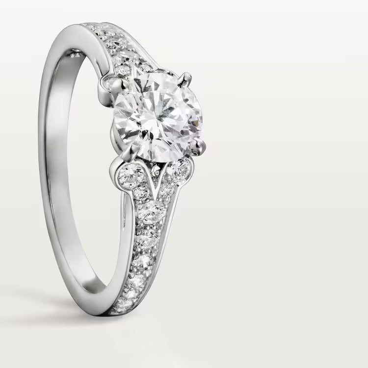 Cartier Ballerine solitaire, brilliant-cut diamond, paved - Image 3