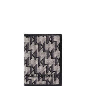 Karl Lagerfeld  K/Monogram jacquard passport case
