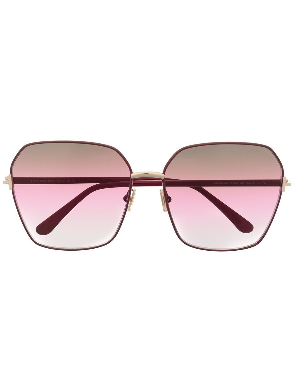 TOM FORD Eyewear oversized-frame gradient sunglasses