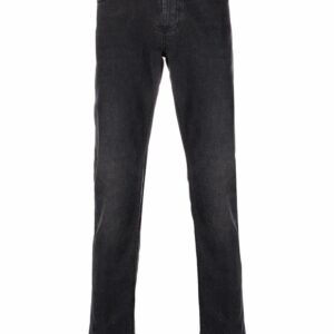 Alexander McQueen logo-embroidered straight-leg jeans
