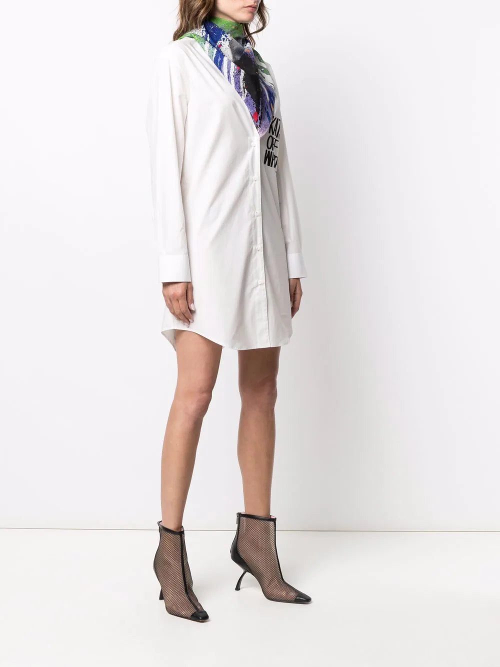 Off-White x KATSU bandana-detail logo-print shirt dress - Image 3