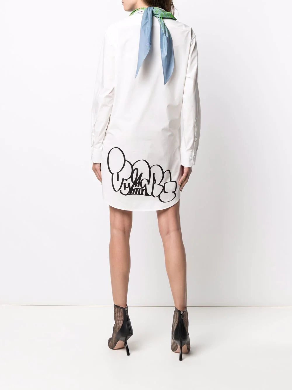 Off-White x KATSU bandana-detail logo-print shirt dress - Image 4