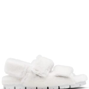 Prada  logo-patch textured sandals