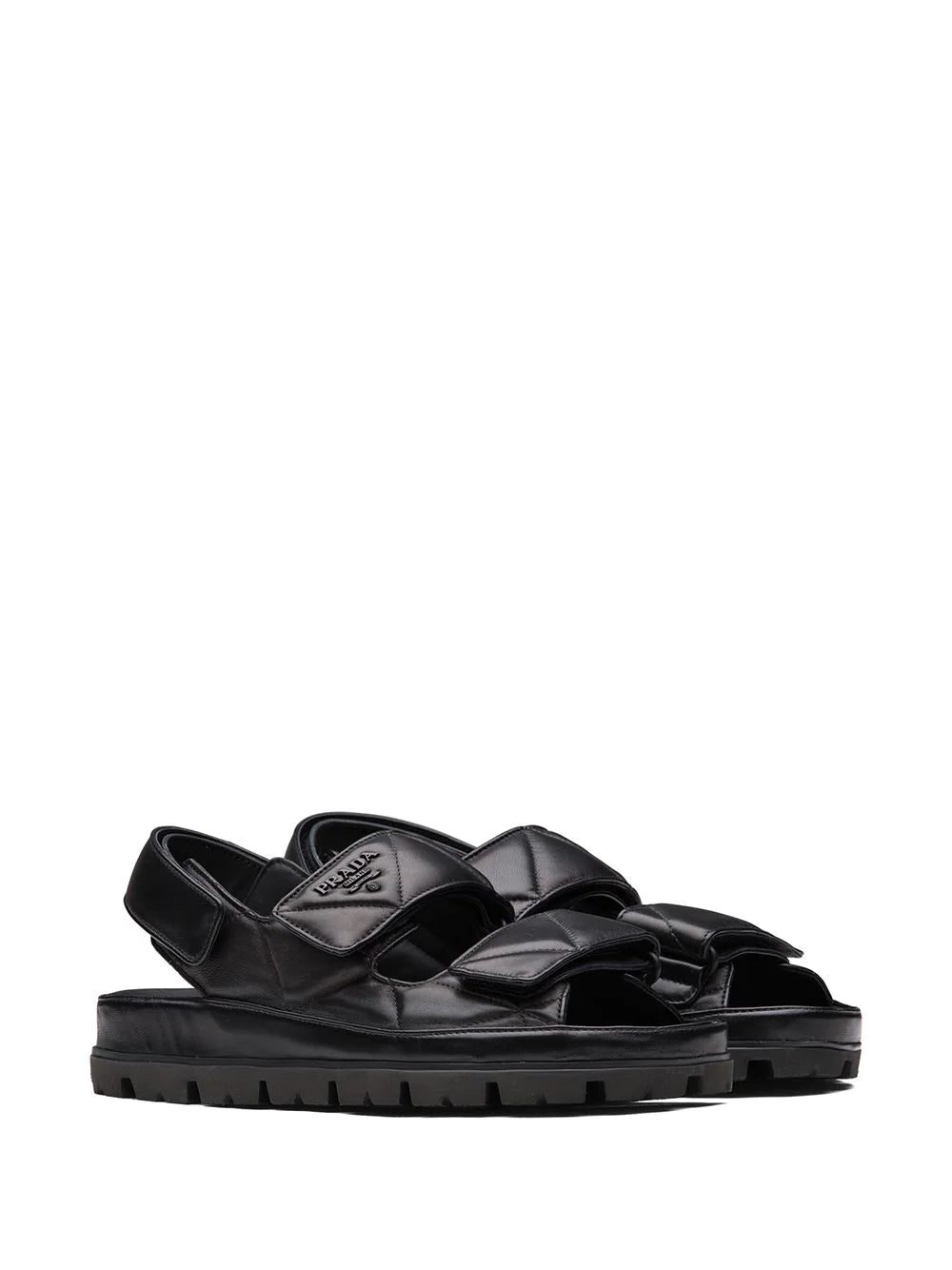 Prada logo-strap chunky sandals - Image 2