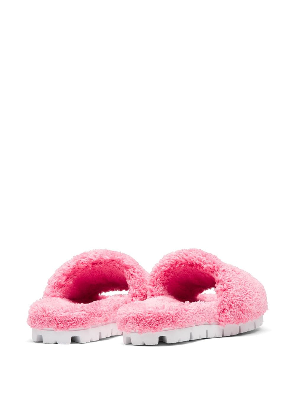 Prada logo-embroidered terry cloth slides - Image 3