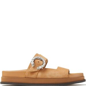 Jimmy choo  Marga buckle-detail flat sandals