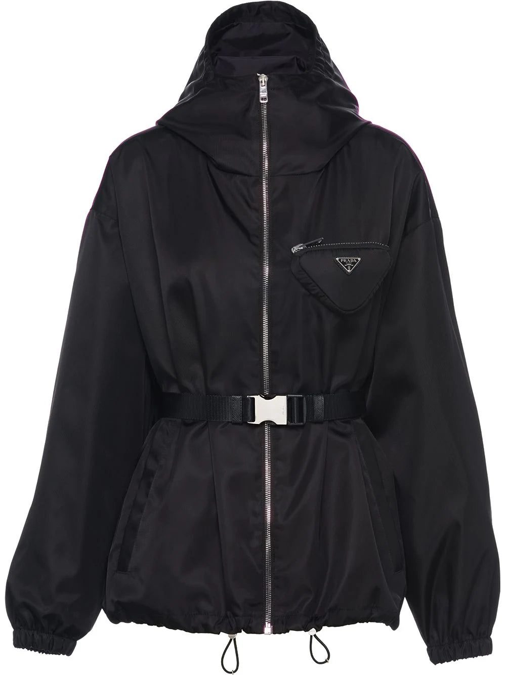 Prada Re-Nylon pouch-detail hooded jacket