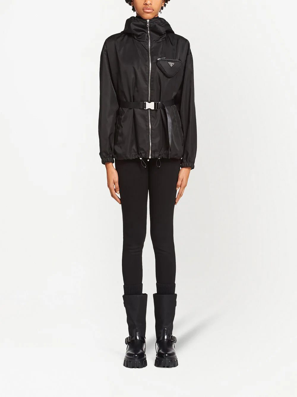 Prada Re-Nylon pouch-detail hooded jacket - Image 2