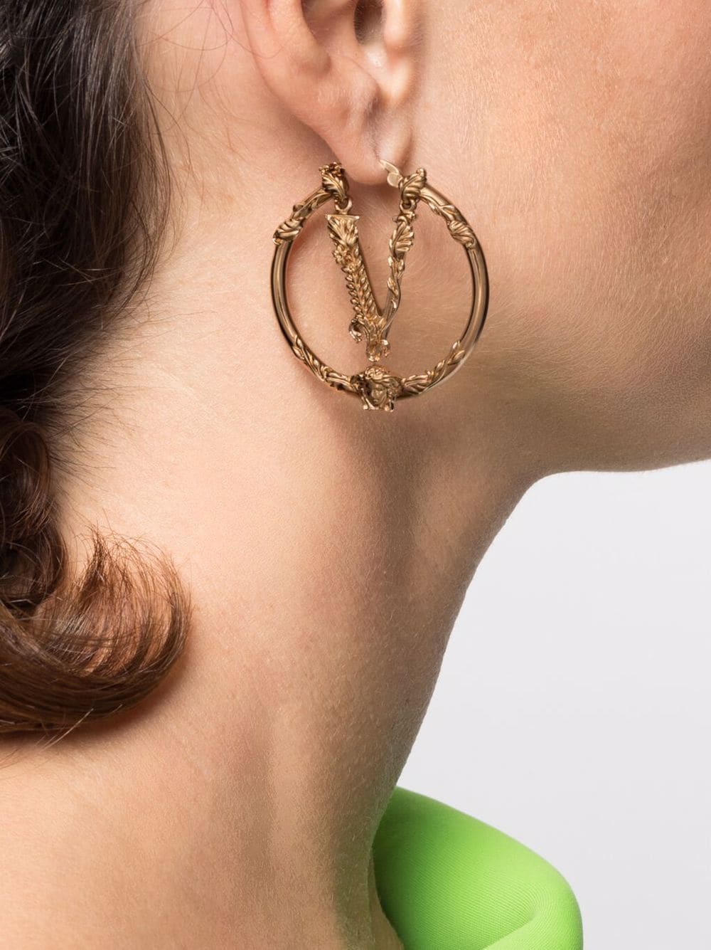 Versace Virtus hoop earrings - Image 2