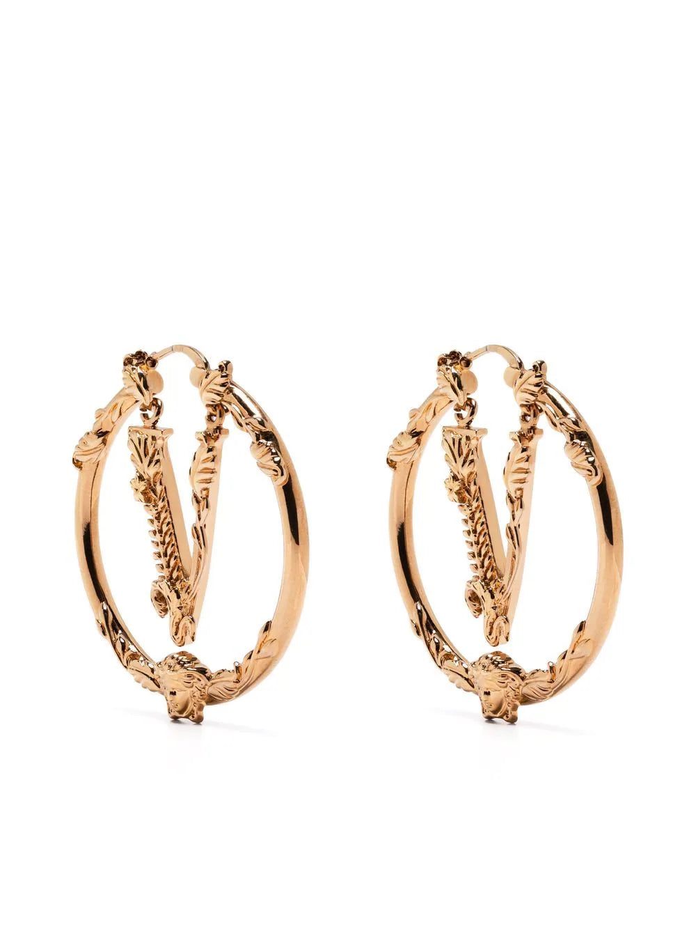 Versace Virtus hoop earrings