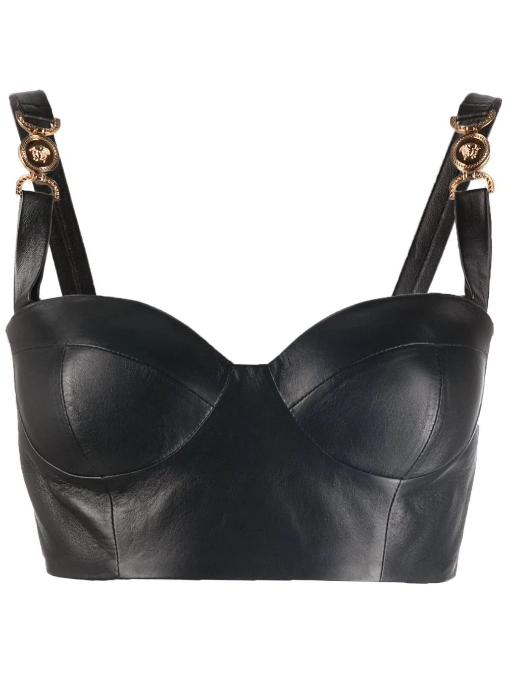 Versace Medusa-plaque bustier top