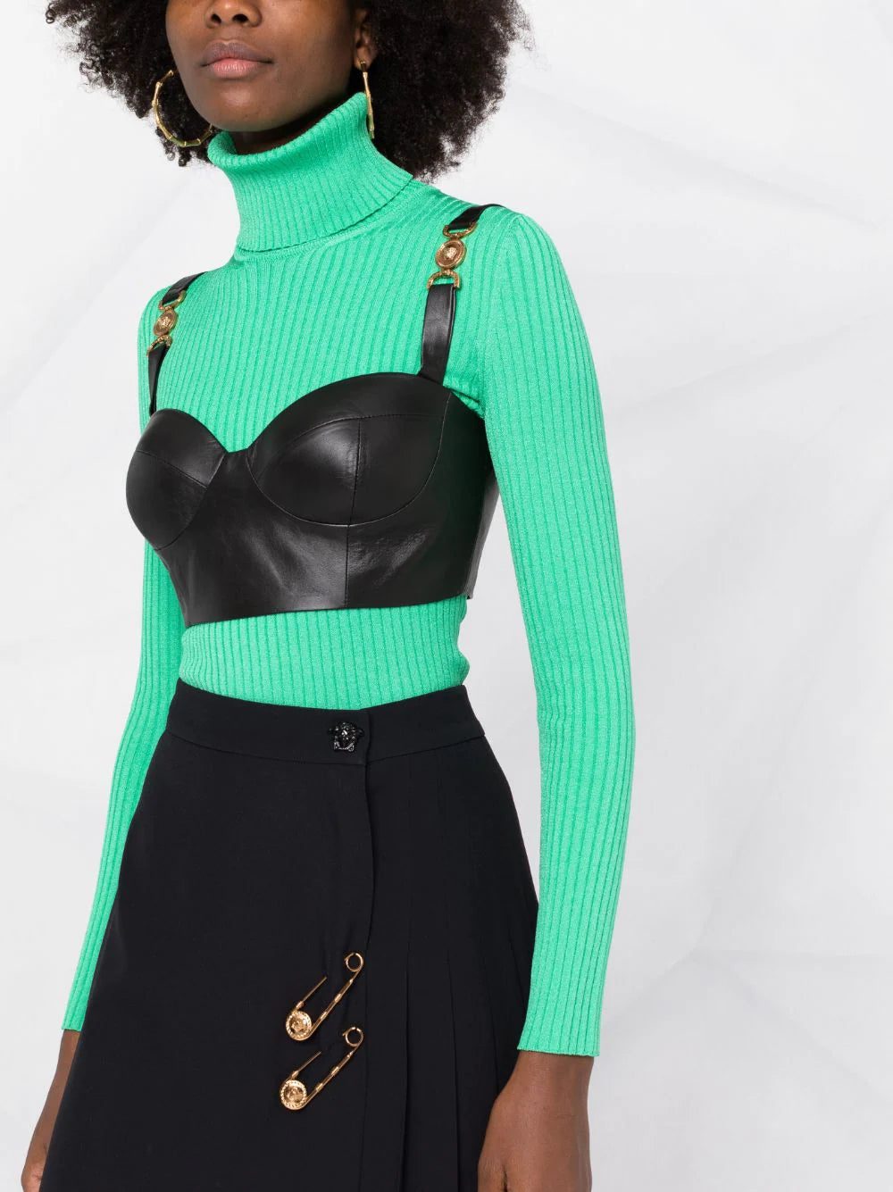 Versace Medusa-plaque bustier top - Image 3