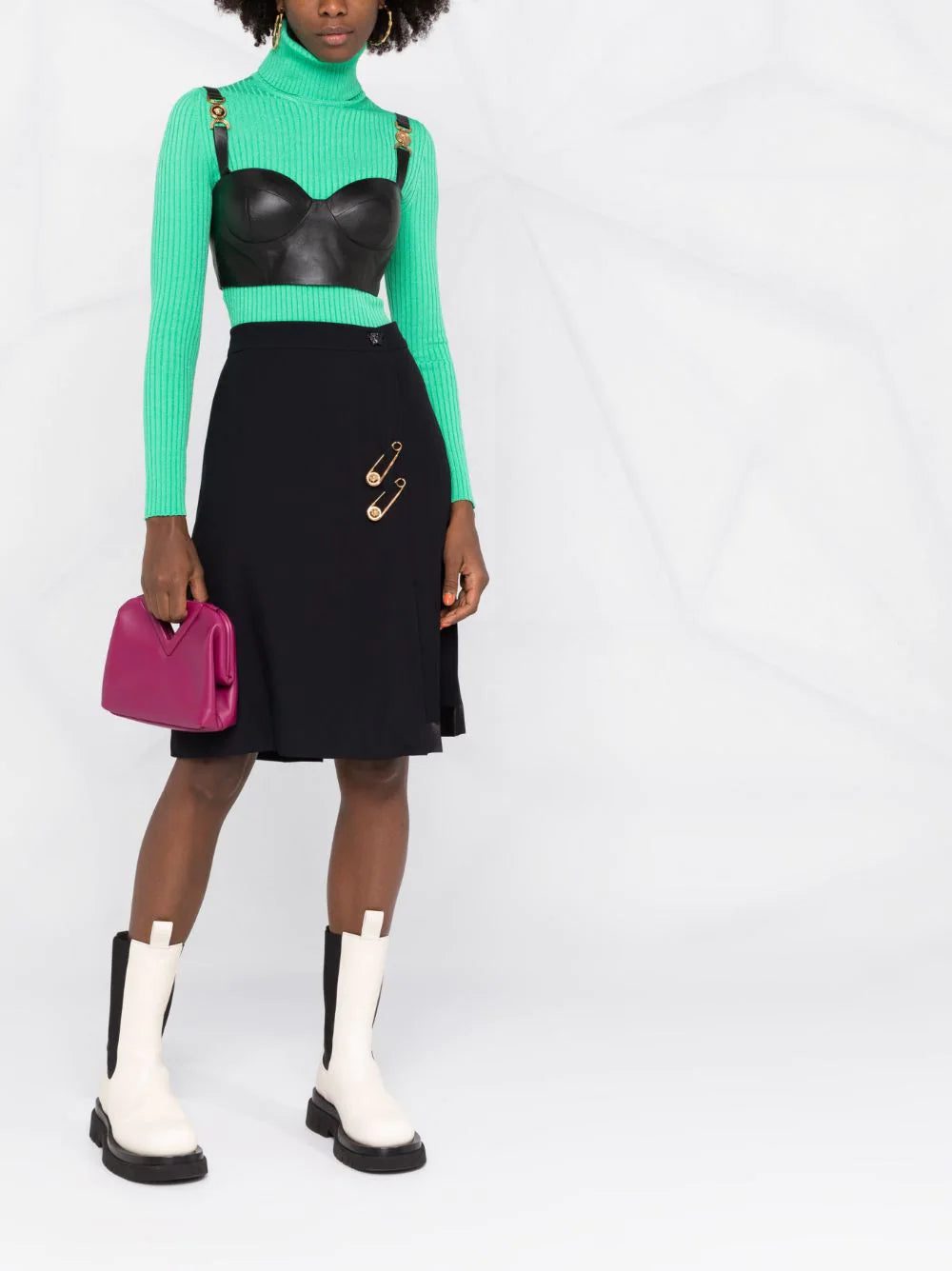 Versace Medusa-plaque bustier top - Image 2