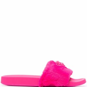 Versace  La Medusa faux fur slides