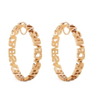 Versace  lettering logo hoop earrings