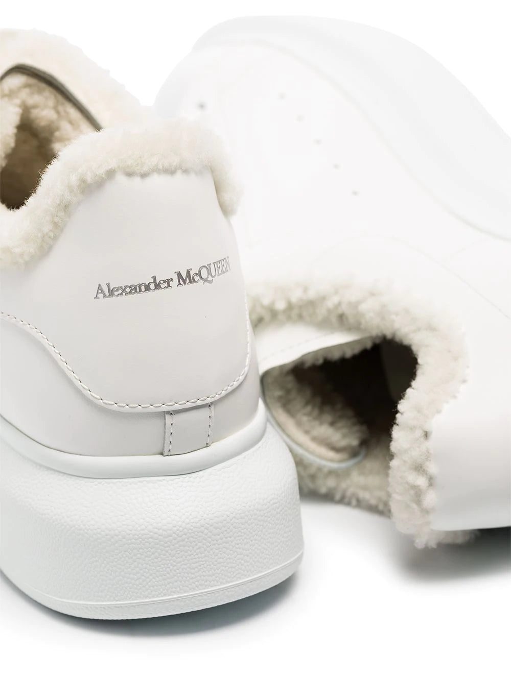 Alexander McQueen Oversized shearling-lining sneakers - Image 2