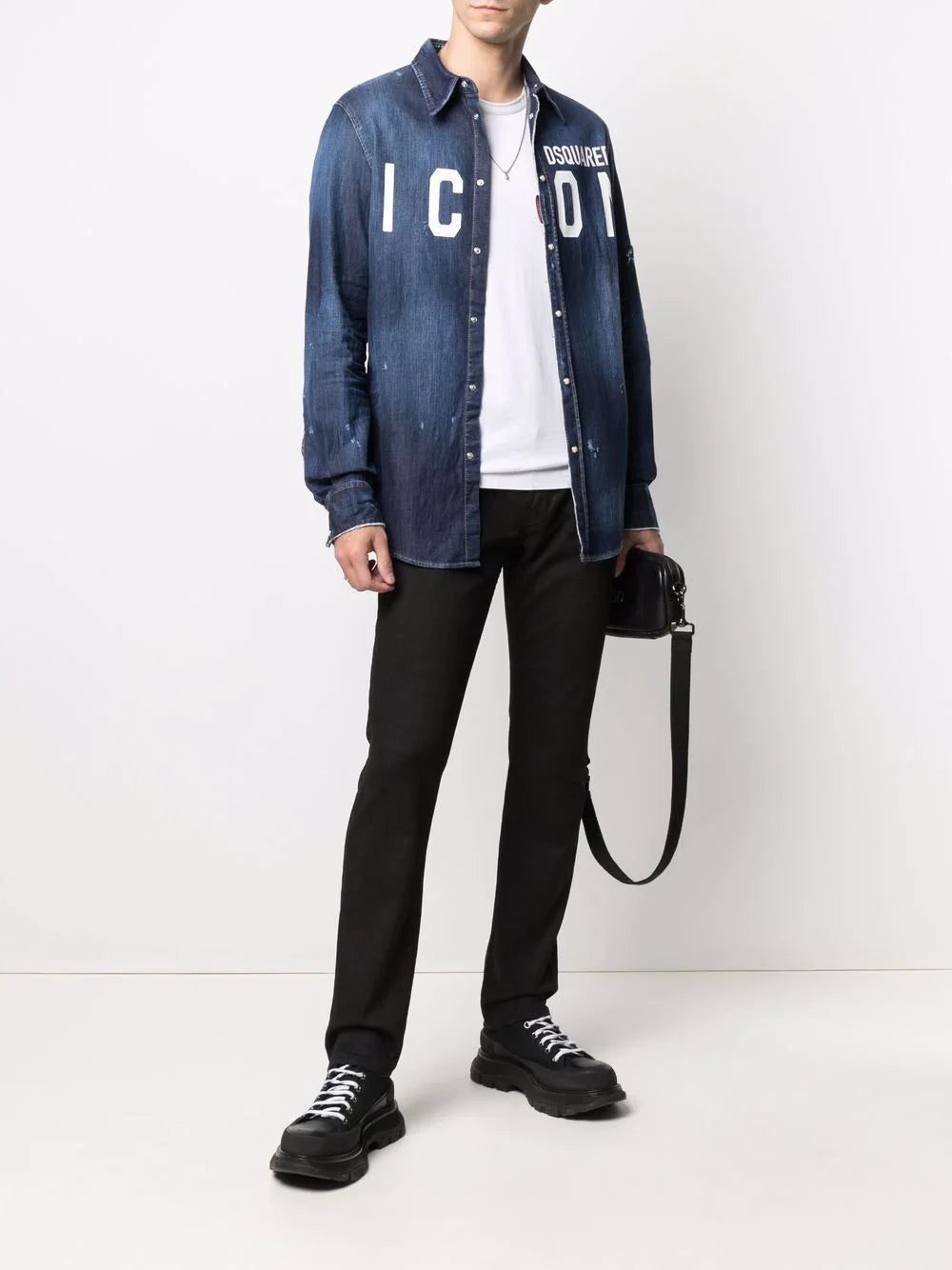 Dsquared2 Icon denim shirt - Image 2