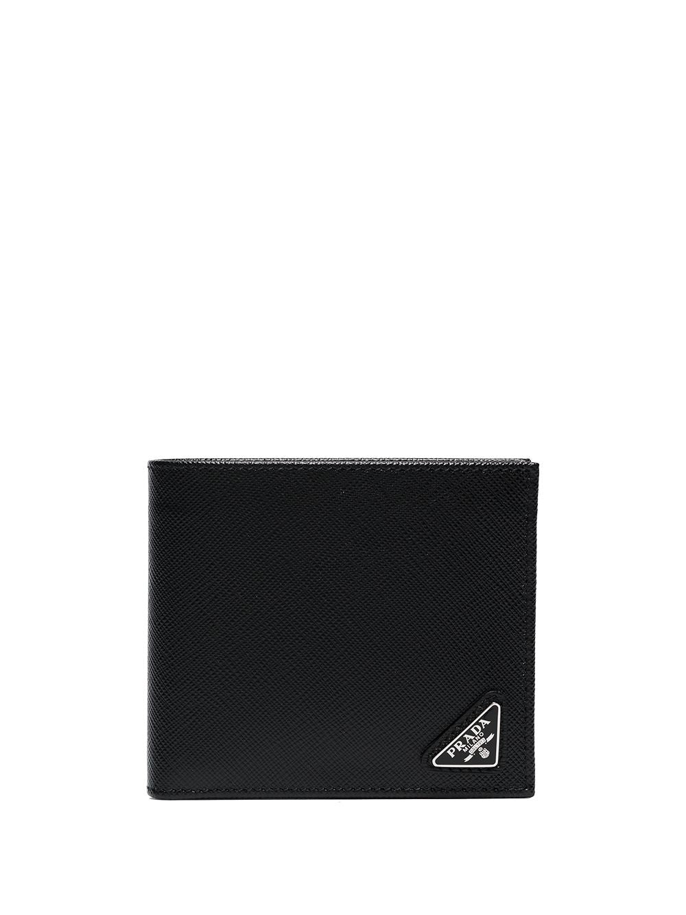 Prada triangle-logo bifold wallet