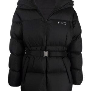 Off-White  Hands Off belted puffer down jacket