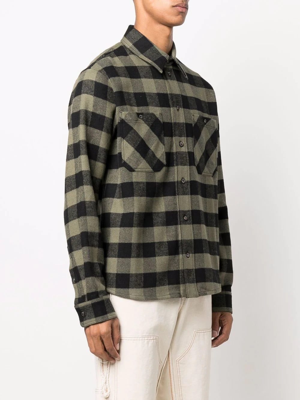 Off-white Arrows-print flannel shirt - Image 4