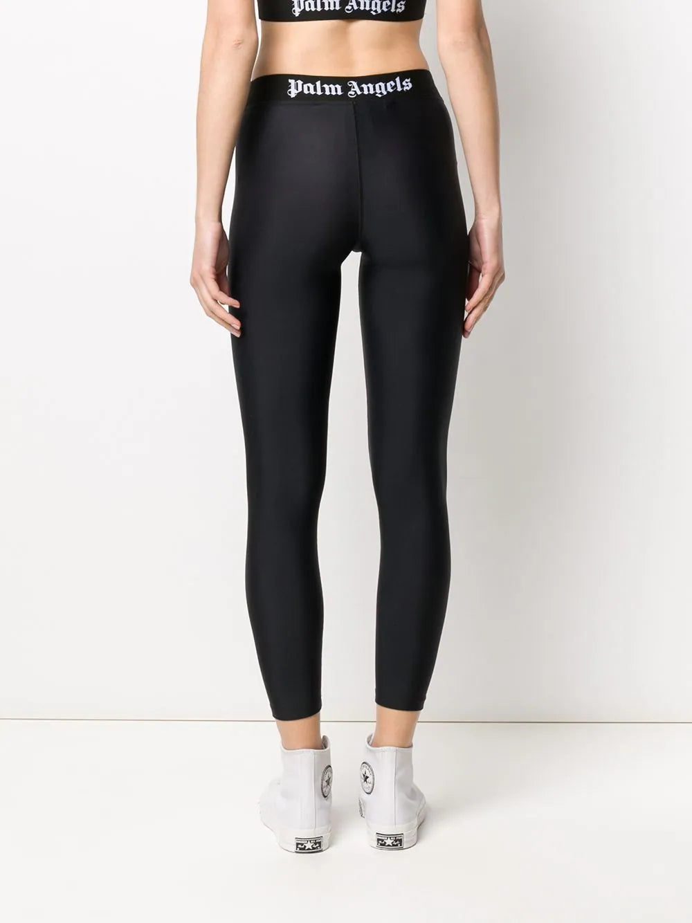 Palm Angels logo-waistband cropped legging - Image 4