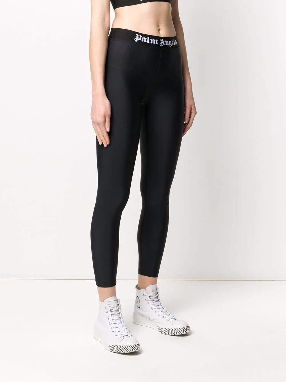 Palm Angels logo-waistband cropped legging - Image 3