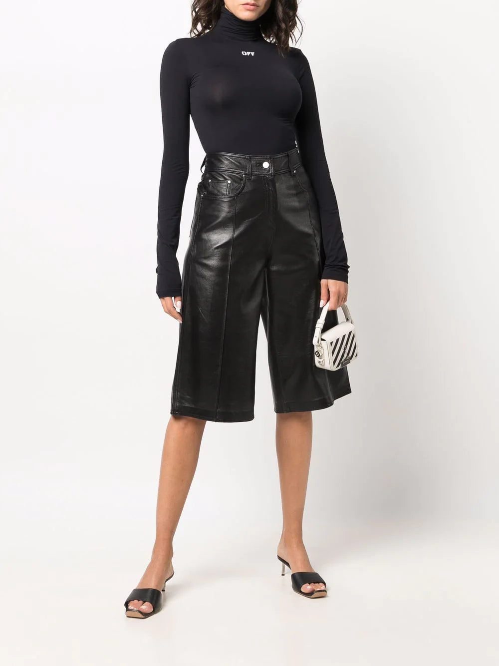 Off-White logo-print roll neck top - Image 2