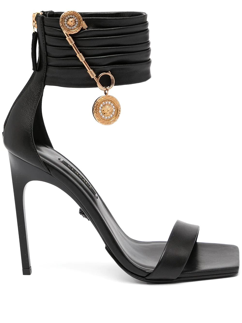 Versace Medusa Safety Pin leather sandals