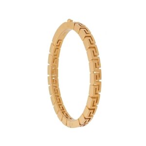 Versace  Greca-detail logo-engraved bangle bracelet