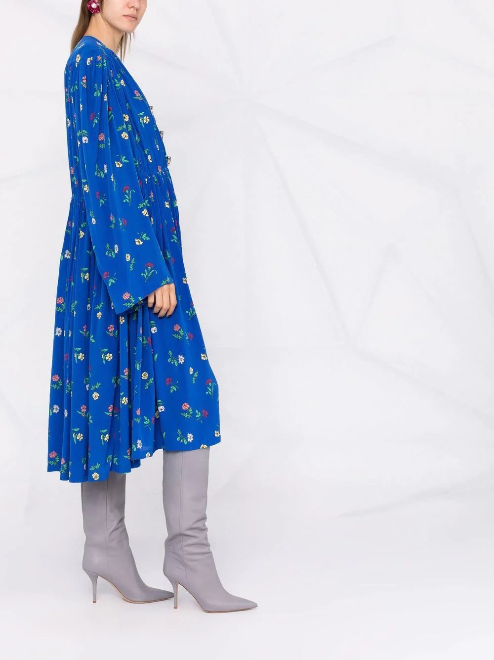 Balenciaga Oversized floral-print silk dress - Image 4