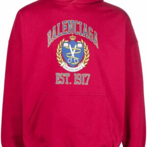 Balenciaga  College logo-print oversized hoodie