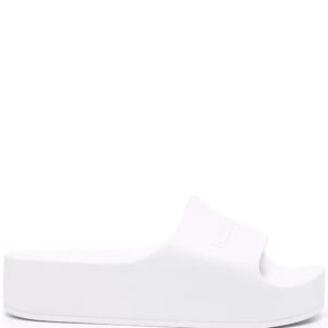 Balenciaga logo-debossed flatform slides