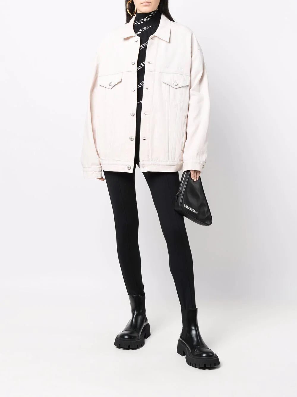 Balenciaga oversized washed denim jacket - Image 2