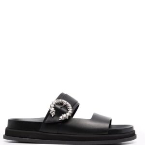 Jimmy Choo  Marga crystal-embellished open-toe slides