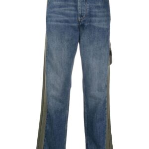 Alexander McQueen panelled straight-leg jeans