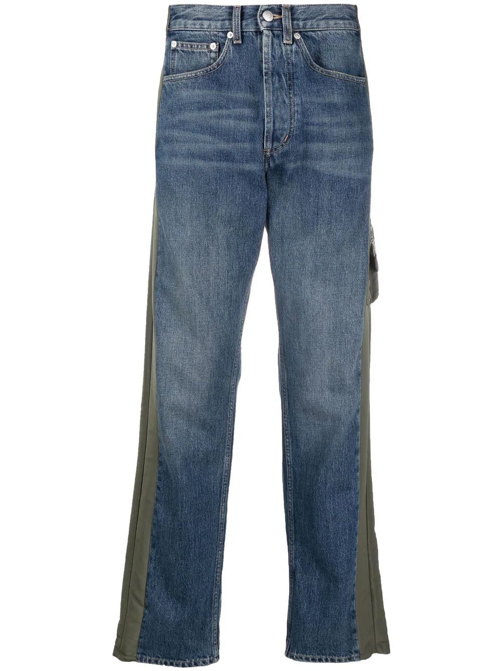 Alexander McQueen panelled straight-leg jeans