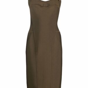 Versace  safety pin-detail midi dress