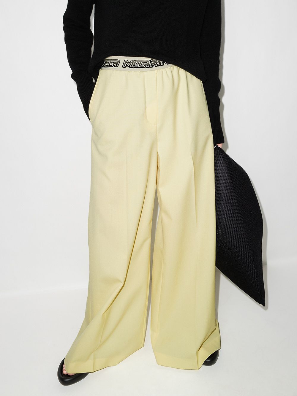 Stella McCartney logo-waistband palazzo trousers - Image 2