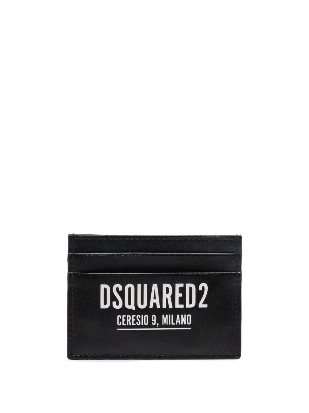 Dsquared2 logo-print leather cardholder