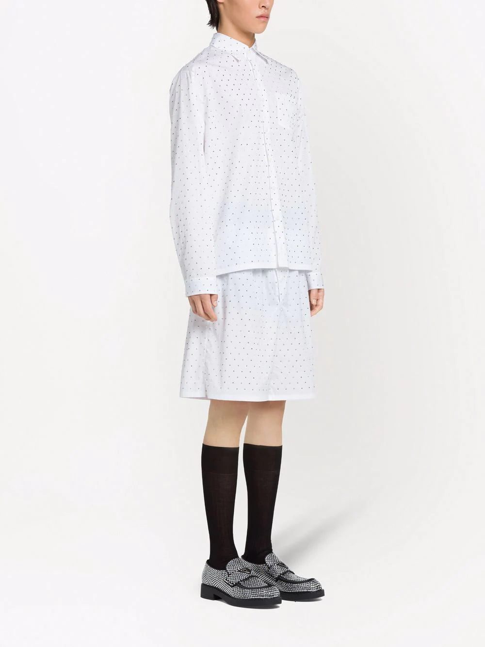 Prada gem-studded tailored shirt - Image 3