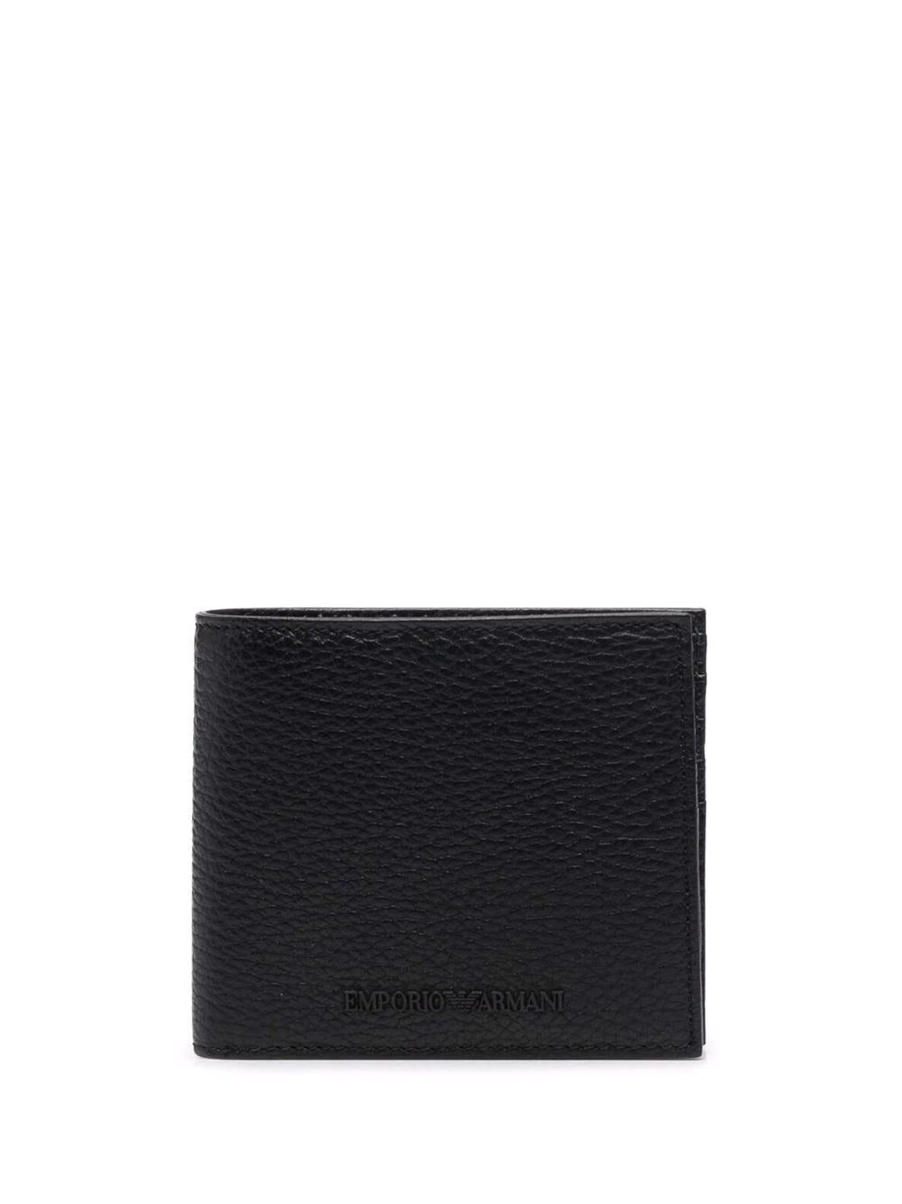 Emporio Armani grained embossed-logo wallet