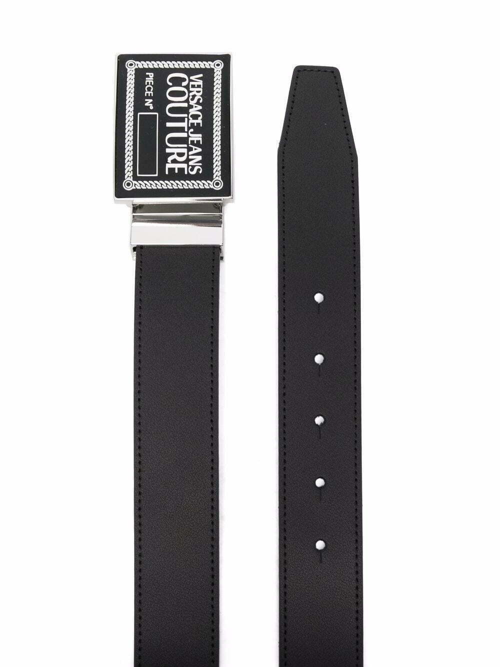 Versace logo plaque leather belt - Image 2