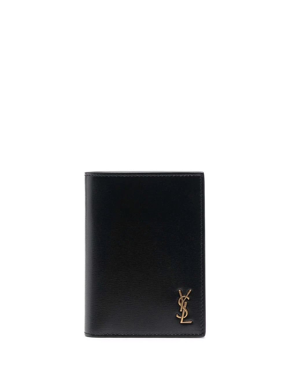 Saint Laurent logo plaque billfold cardholder