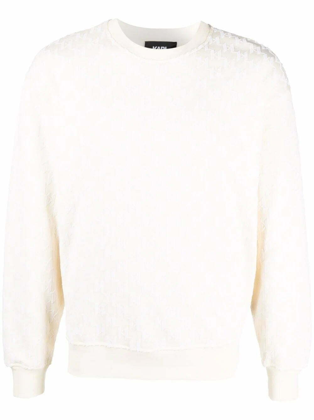 Karl Lagerfeld flocked monogram sweatshirt