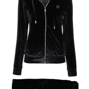 Philipp Plein  logo-embellished velvet tracksuit